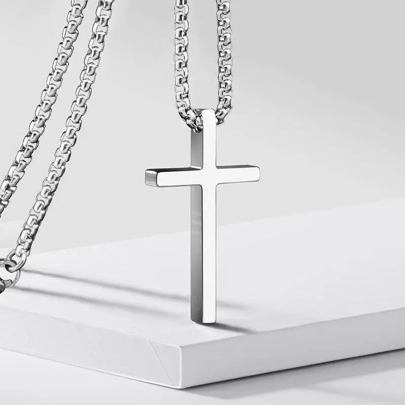 The Titan Cross – Premium Titanium Steel Necklace Bundle